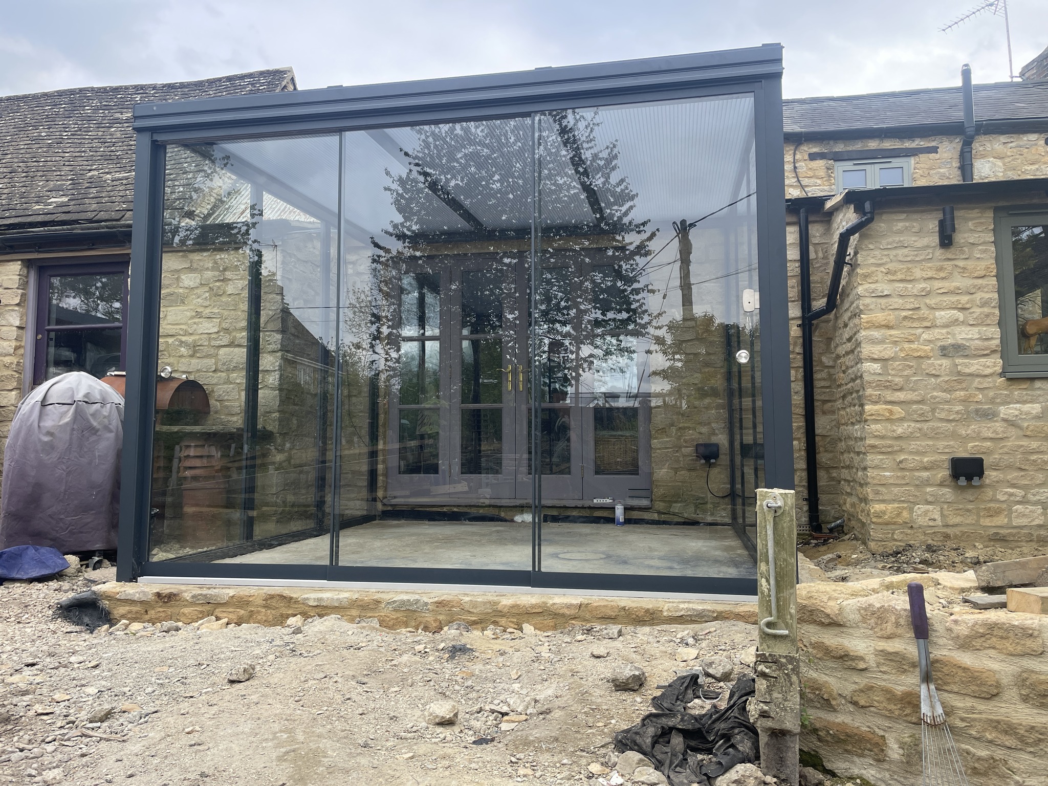 glass rooms UK panoramic views sliding doors
