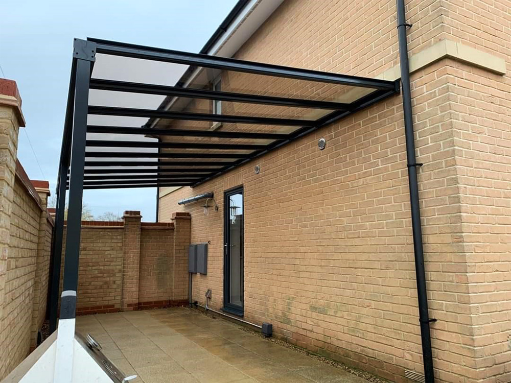Premium Polycarbonate roof carport installed at a UK property